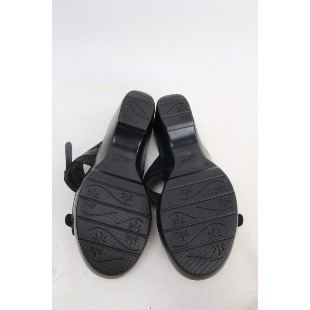 Dansko Jessie Black Leather Slip On Sandals Shoes EU 40 US Women's 9.5-10 - Picture 11 of 14